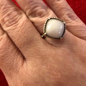 Pandora Ring - Elegant White and Sterling Silver Pandora Women's Ring